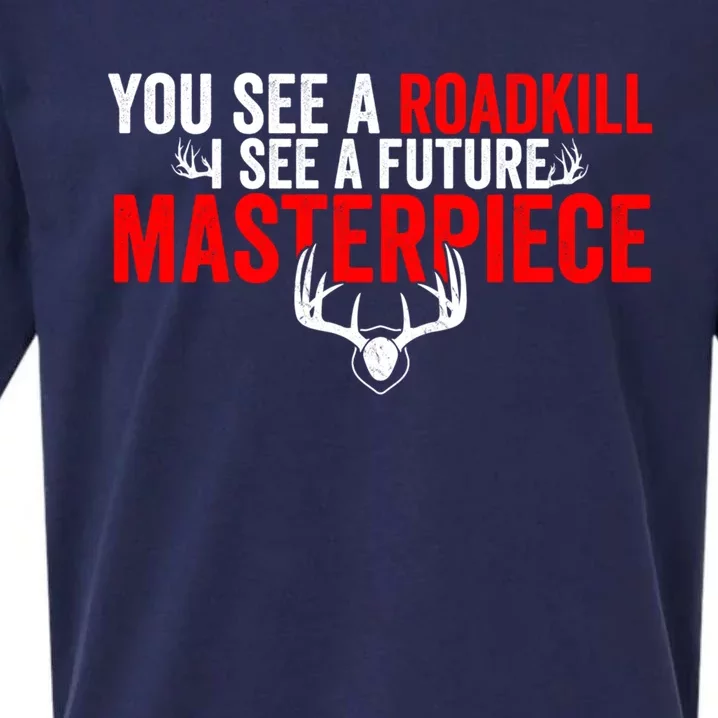 Taxidermy From Roadkill To Masterpiece Taxidermist Deer Gift Sueded Cloud Jersey T-Shirt