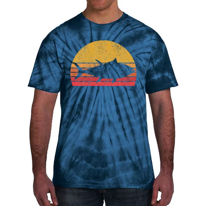 Tuna Fishing Retro Sunset Bluefin Fisherman Tie-Dye T-Shirt