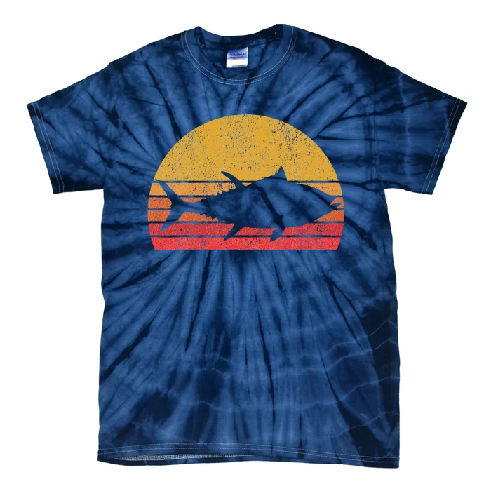 Tuna Fishing Retro Sunset Bluefin Fisherman Tie-Dye T-Shirt