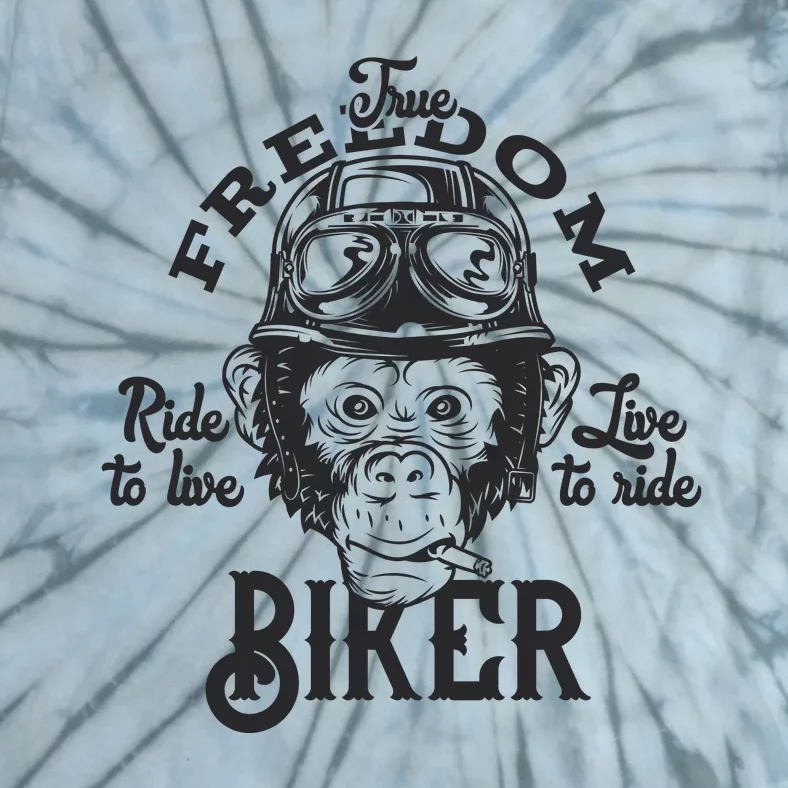 True Freedom Ride To Live Live To Ride Biker Tie-Dye T-Shirt