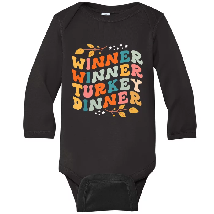 Thanksgiving Feast Retro Fall Fashion Baby Long Sleeve Bodysuit