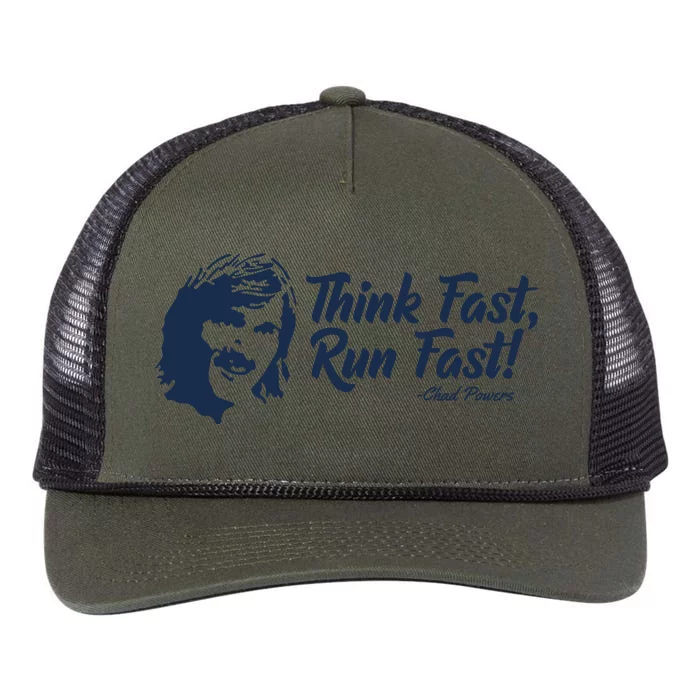 Think Fast Run Fast Retro Rope Trucker Hat Cap