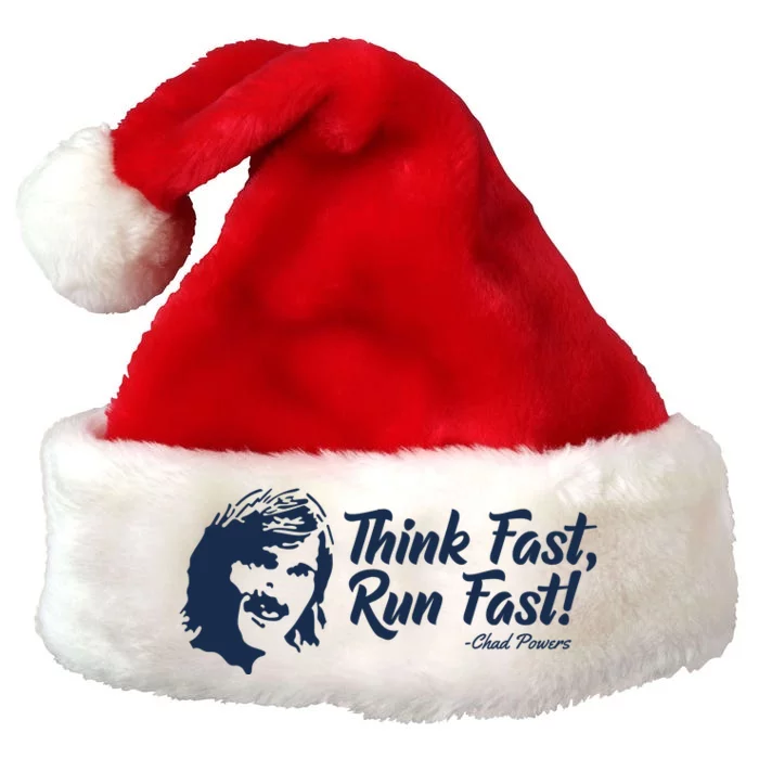 Think Fast Run Fast Premium Christmas Santa Hat