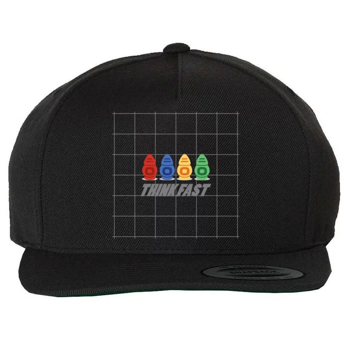 Think Fast Robots Wool Snapback Cap