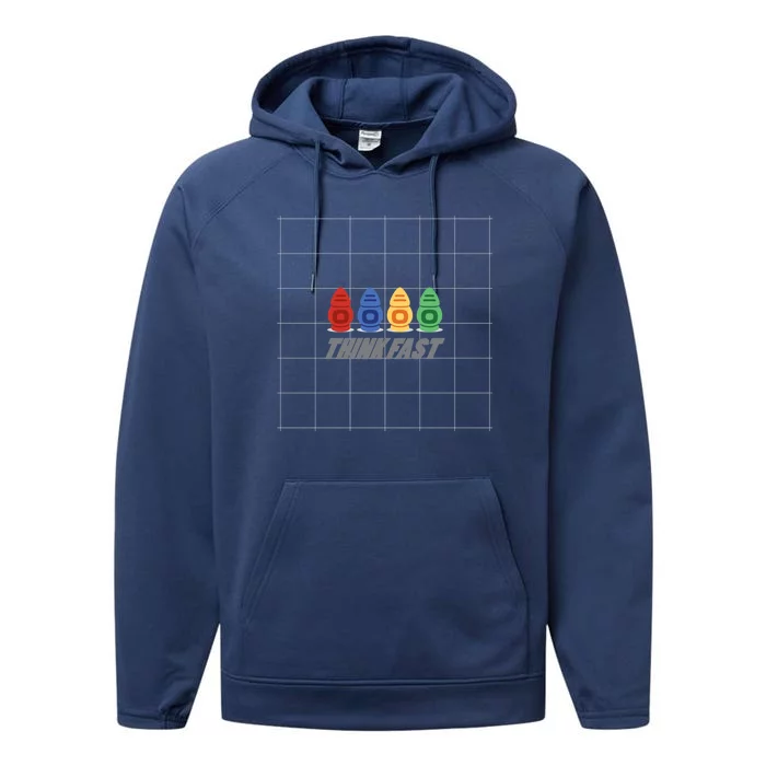 Think Fast Robots Performance Fleece Hoodie