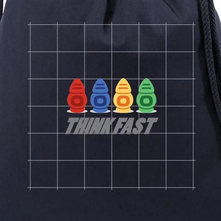 Think Fast Robots Drawstring Bag