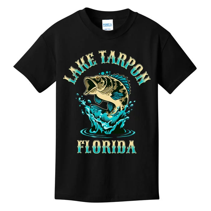 Tarpon Fishing Retro Tarpon Saltwater Fisherman Kids T-Shirt