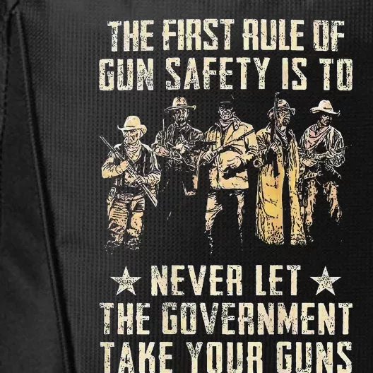 The First Rule Of Gun Safety City Backpack