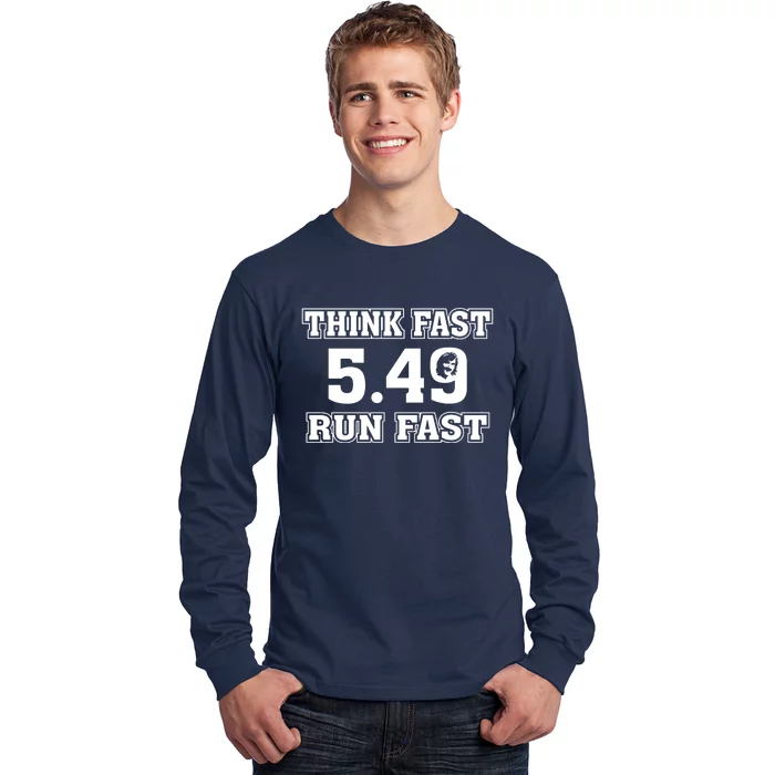 Think Fast Run Fast 5.49 Lover New York Pennsylvania Football Long Sleeve Shirt