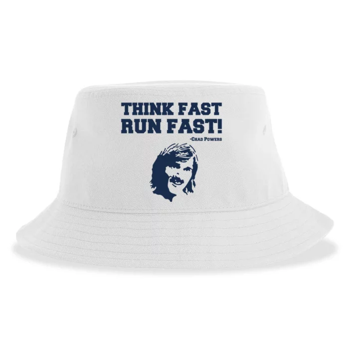 Think Fast Run Fast Chad Powers Sustainable Bucket Hat