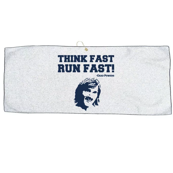 Think Fast Run Fast Chad Powers Large Microfiber Waffle Golf Towel