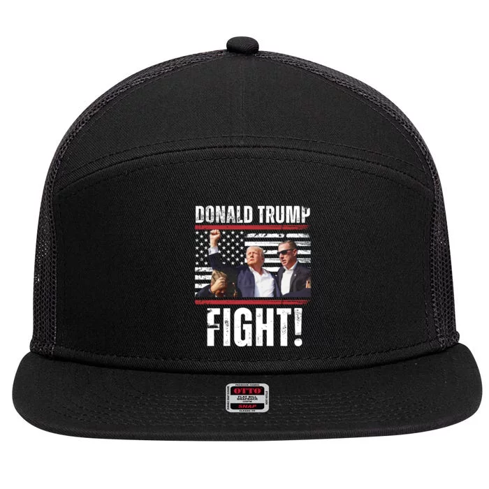 Trump Fight Rally Pennsylvania 7 Panel Mesh Trucker Snapback Hat