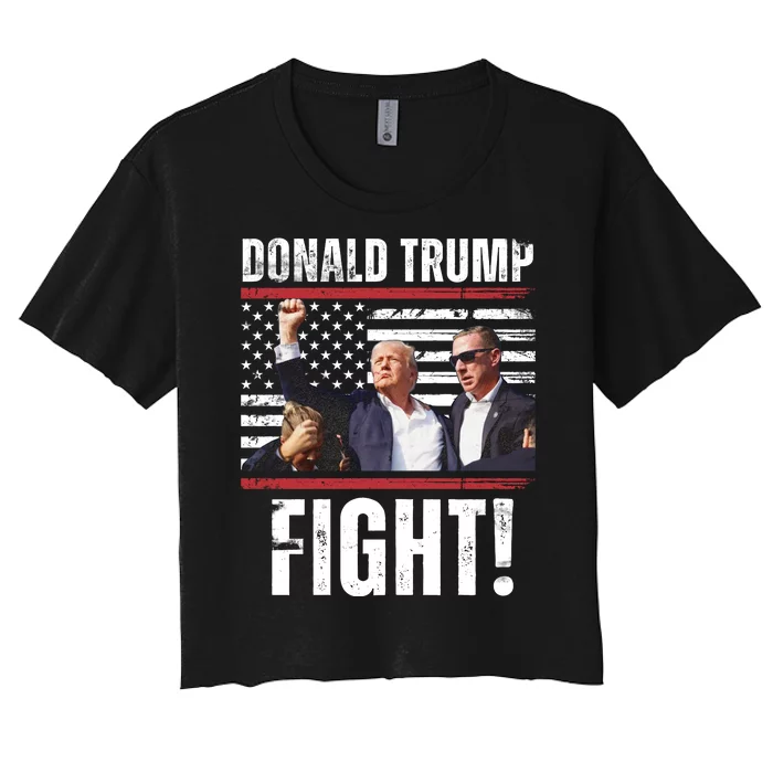 Trump Fight Rally Pennsylvania Women's Crop Top Tee