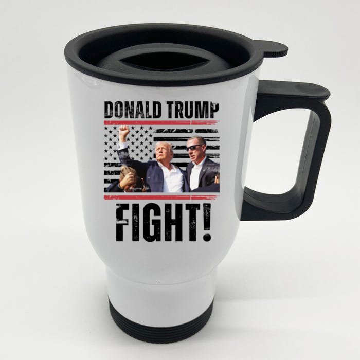 Trump Fight Rally Pennsylvania Front & Back Stainless Steel Travel Mug