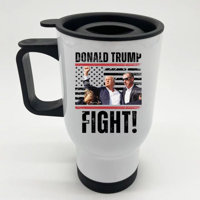 Trump Fight Rally Pennsylvania Front & Back Stainless Steel Travel Mug