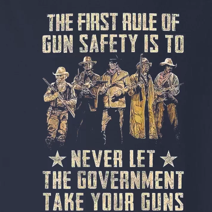 The First Rule Of Gun Safety (On Back) Toddler Long Sleeve Shirt