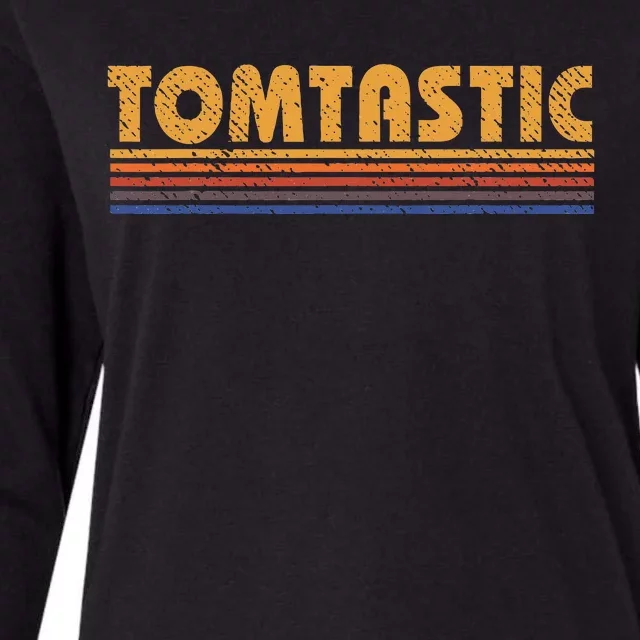 Tomtastic Funny Retro First Name Tom Thomas Womens Cotton Relaxed Long Sleeve T-Shirt