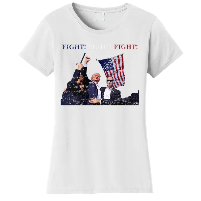 Trump Fight Red White Blue Vintage Style Women's T-Shirt