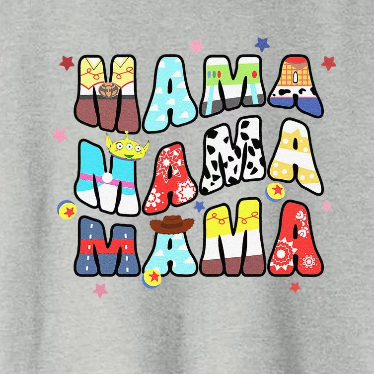 Toy Funny Story Mama Boy Mom Mommy Groovy Happy MotherS Day Women's Crop Top Tee