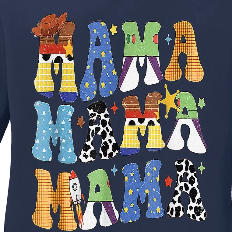 Toy Funny Story Mama Boy Mom MotherS Day Ladies Long Sleeve Shirt