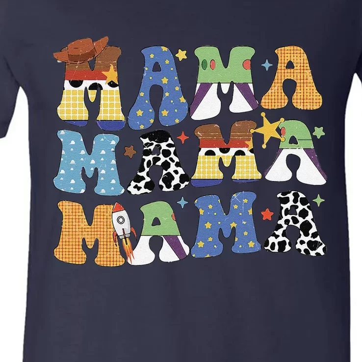 Toy Funny Story Mama Boy Mom MotherS Day V-Neck T-Shirt