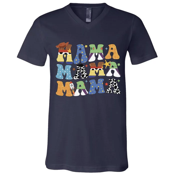 Toy Funny Story Mama Boy Mom MotherS Day V-Neck T-Shirt