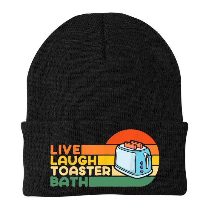 Trendy & Funny Saying Live Laugh Toaster Bath Inspirational Knit Cap Winter Beanie