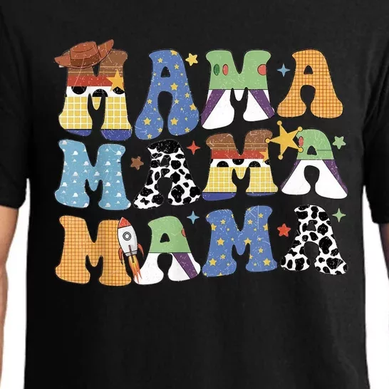 Toy Funny Story Mama Boy Mom Mothers Day Tee For Womens Pajama Set