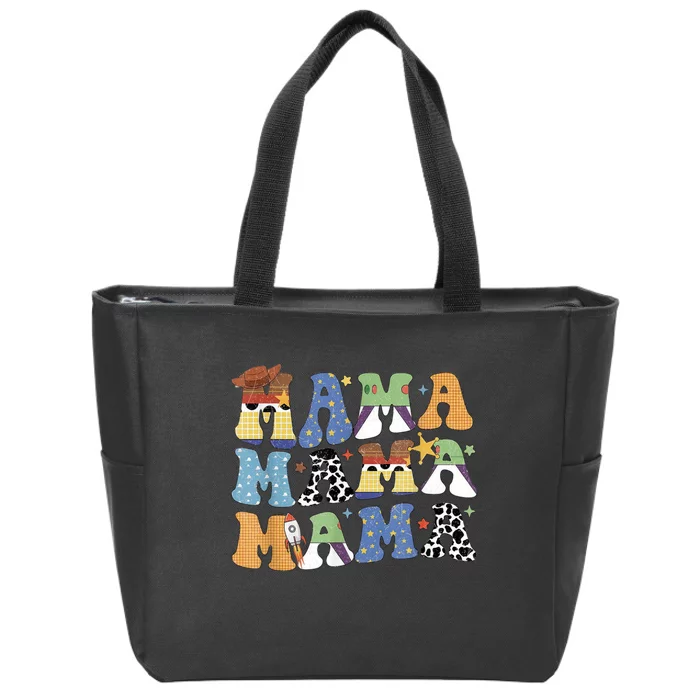 Toy Funny Story Mama Boy Mom Mothers Day Tee For Womens Zip Tote Bag