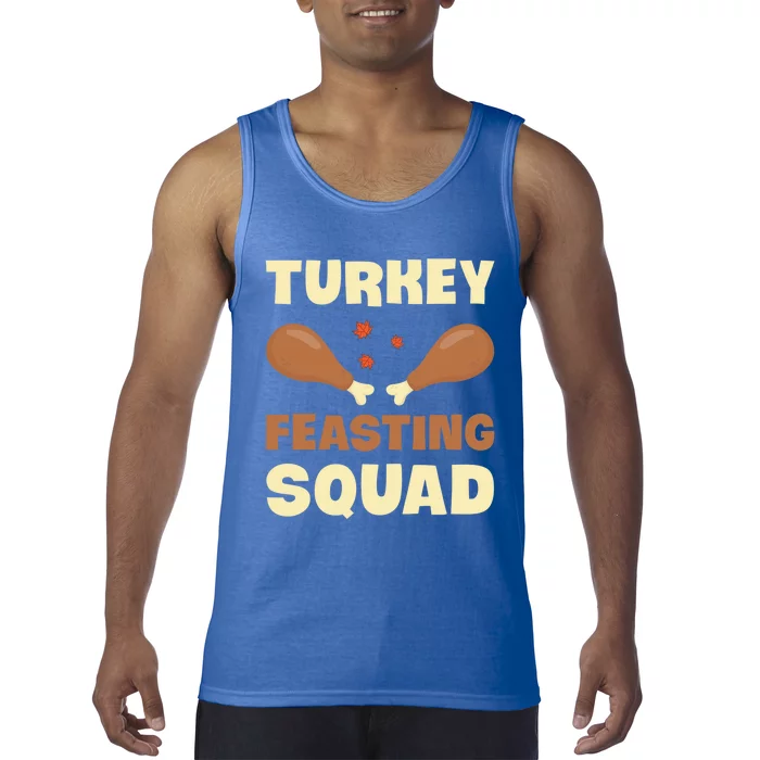 Turkey Feasting Squad Funny Thanksgiving Gift Tank Top