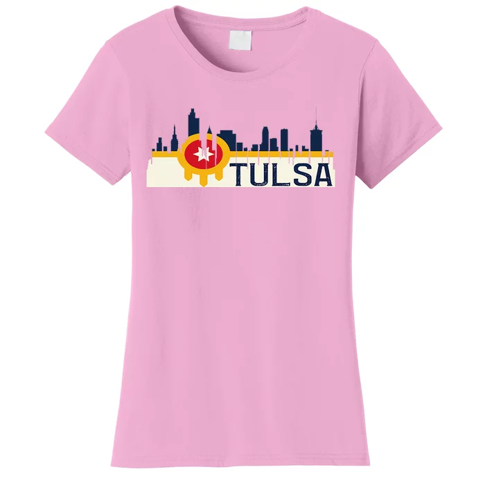 Tulsa Flag Skyline Women's T-Shirt