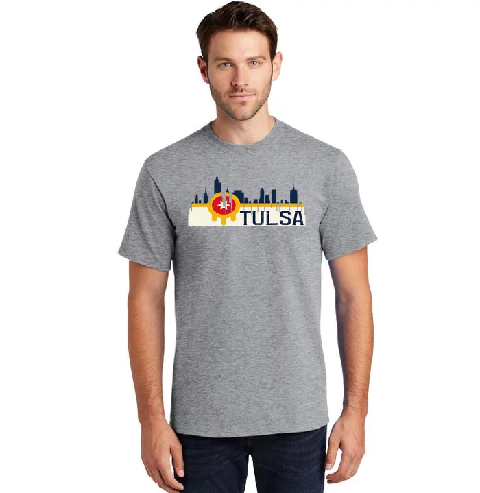 Tulsa Flag Skyline Tall T-Shirt