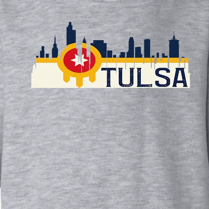 Tulsa Flag Skyline Toddler Hoodie