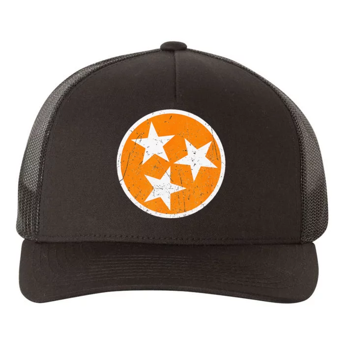 Tennessee Flag State Vintage Style Yupoong Adult 5-Panel Trucker Hat