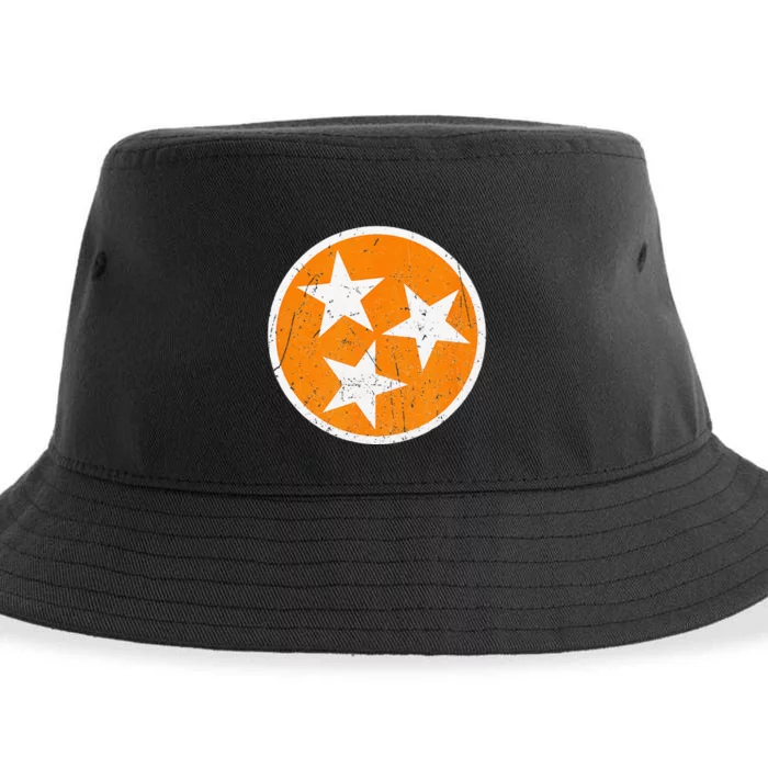 Tennessee Flag State Vintage Style Sustainable Bucket Hat