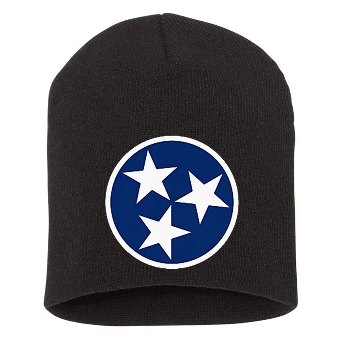 Tennessee Flag State Vintage Style Short Acrylic Beanie