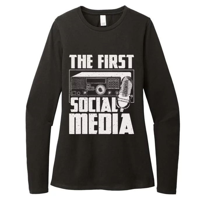 The First Social Media Ham Radio Amateur Radio Operator Womens CVC Long Sleeve Shirt