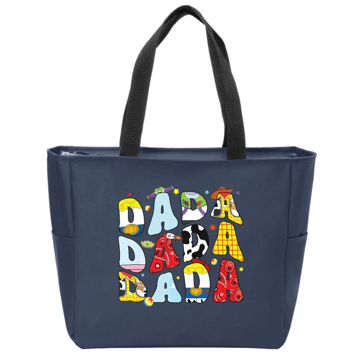 Toy Funny Story Dada Boy Dad Fathers Day Zip Tote Bag