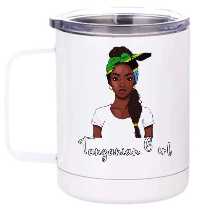 Tanzanian Flag Souvenirs Products Woman Tanzania Front & Back 12oz Stainless Steel Tumbler Cup