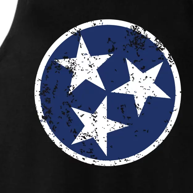 Tennessee Flag Star Logo Volunteer State Nashville T Ladies Tri-Blend Wicking Tank