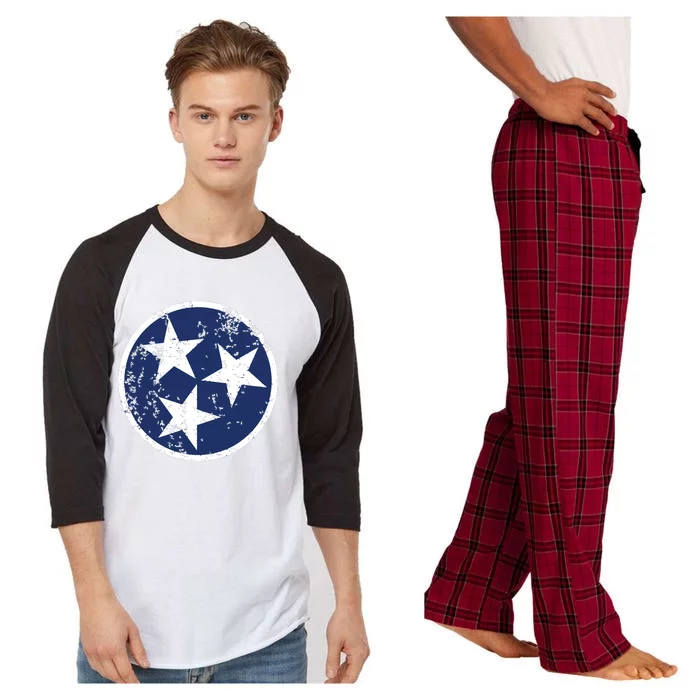 Tennessee Flag Star Logo Volunteer State Nashville T Raglan Sleeve Pajama Set