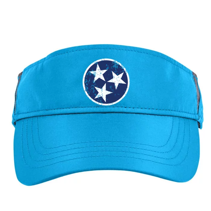 Tennessee Flag Star Logo Volunteer State Nashville T Adult Drive Performance Visor