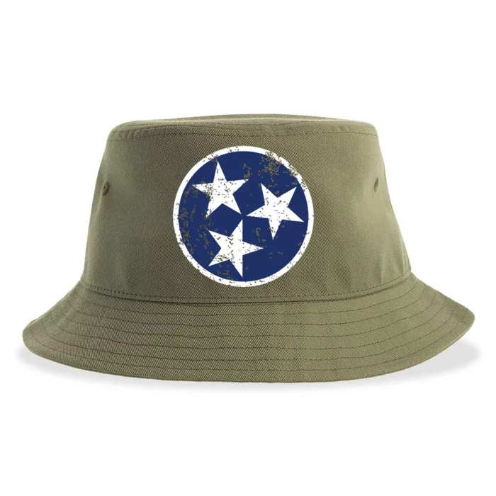 Tennessee Flag Star Logo Volunteer State Nashville T Sustainable Bucket Hat