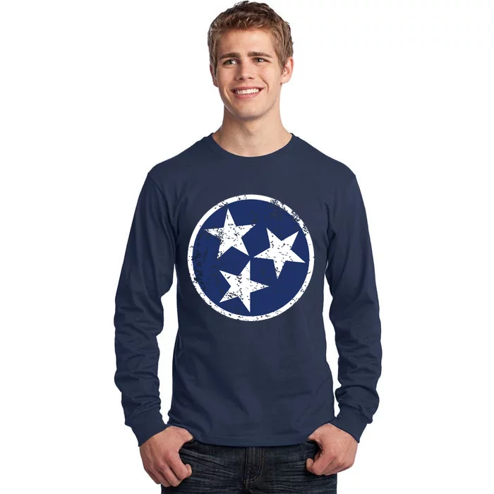 Tennessee Flag Star Logo Volunteer State Nashville T Tall Long Sleeve T-Shirt