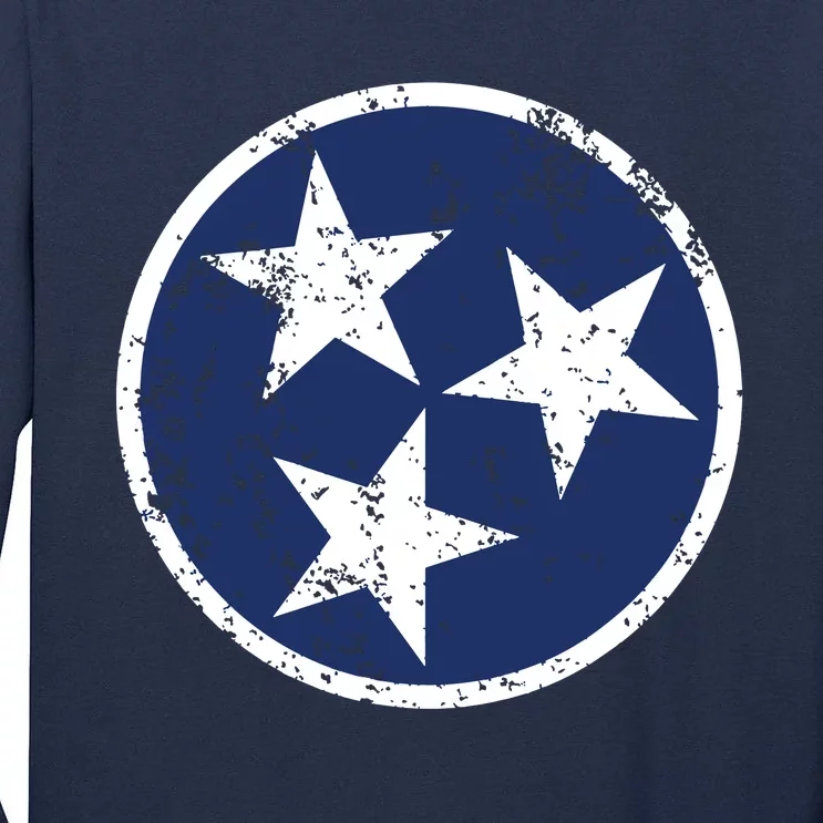 Tennessee Flag Star Logo Volunteer State Nashville T Tall Long Sleeve T-Shirt