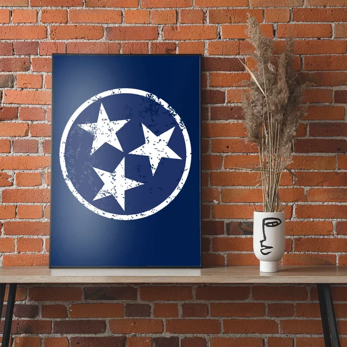 Tennessee Flag Star Logo Volunteer State Nashville T Poster