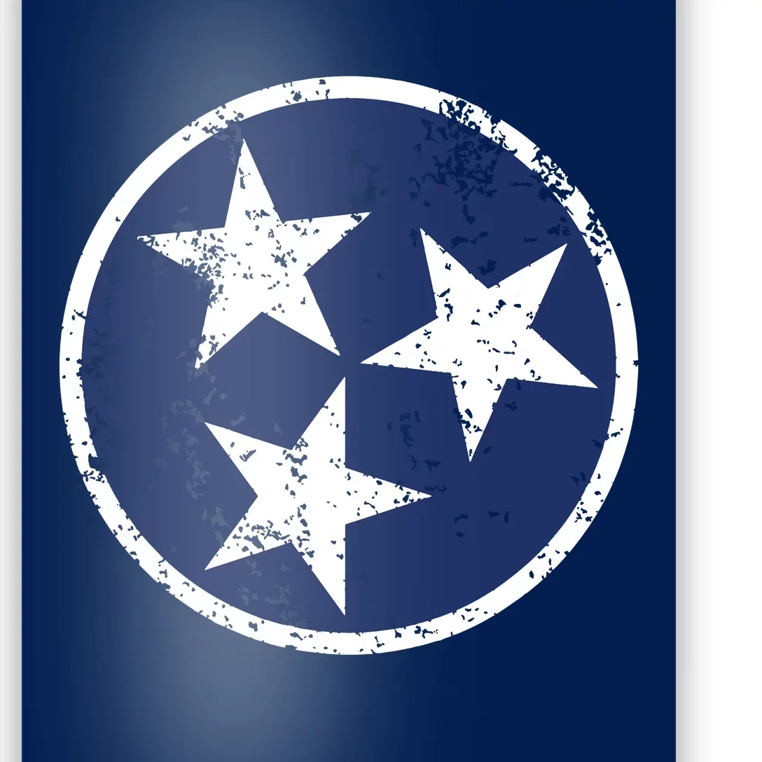 Tennessee Flag Star Logo Volunteer State Nashville T Poster