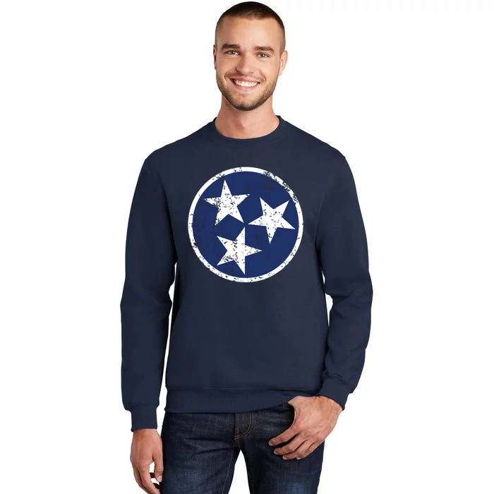 Tennessee Flag Star Logo Volunteer State Nashville T Tall Sweatshirt