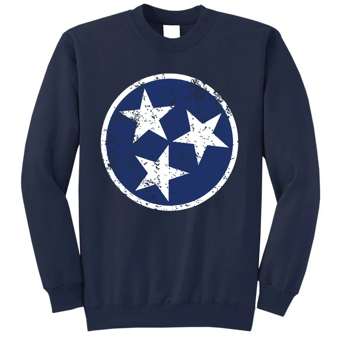 Tennessee Flag Star Logo Volunteer State Nashville T Tall Sweatshirt