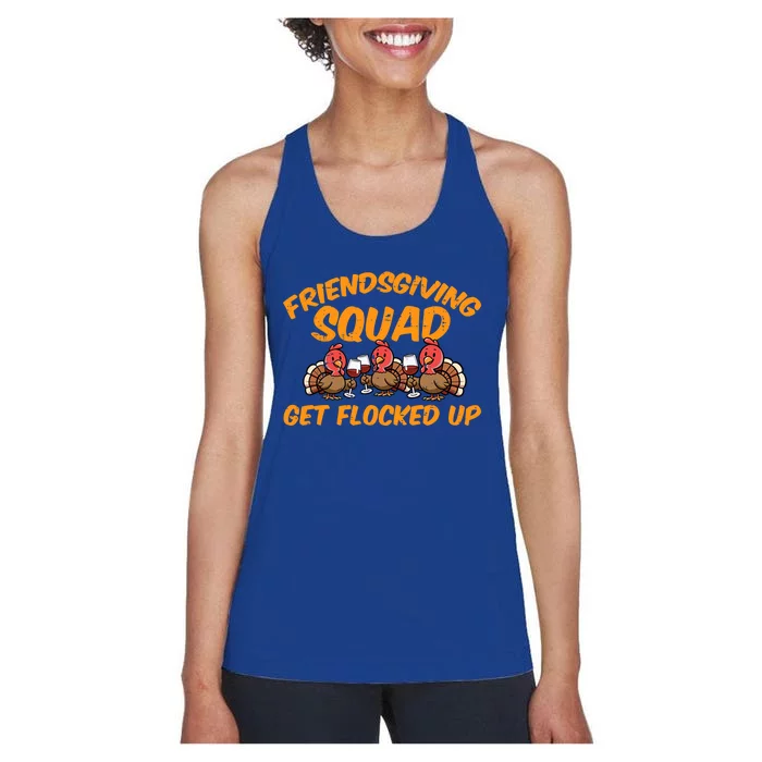 Thanksgiving Friendsgiving Squad Turkey Friends Women's Racerback Tank